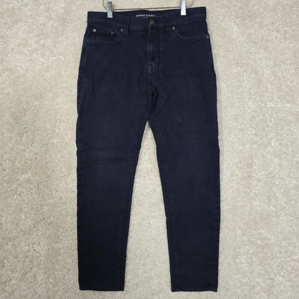 Banana Republic‎ Traveler Athletic Tapered Jeans Mens 30x30 (fits 30x28) Blue
